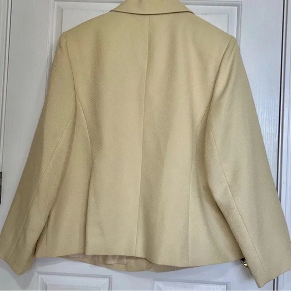Jones Studio Separates Butter Yellow Textured Blazer Jacket 18W Plus Size Pro - Picture 2 of 6